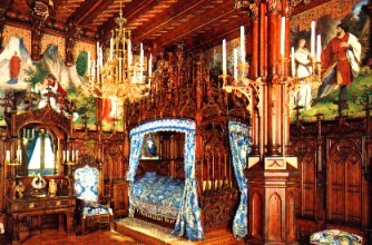 Schlafzimmer von Knig Ludwig II. von Bayern.